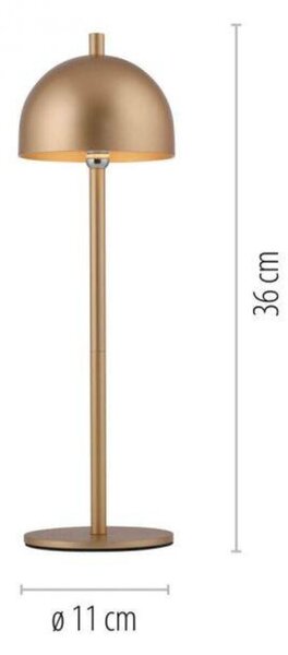 JUST LIGHT Kolekce Schöner Wohnen LED stolní lampa Bellies zlatá barva 3000K