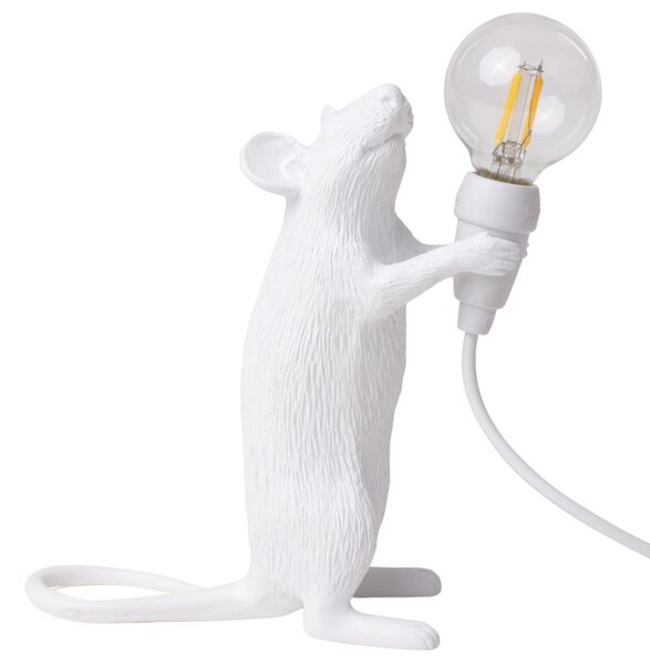 Seletti Bílá stolní lampa Mouse Standing