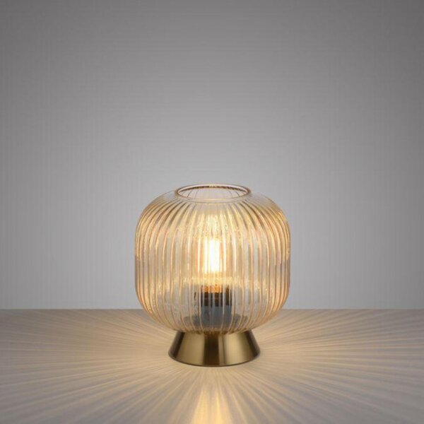 JUST LIGHT Kolekce Schöner Wohnen stolní lampa NAMI, jantar, E27, vhodné pro LED žárovky