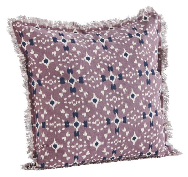 Bavlněný povlak na polštář Dusty lilac/White/Blue 50 × 50 cm