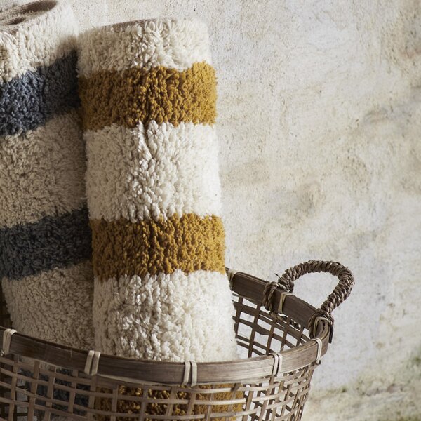 Koupelnová předložka Tufted Mustard Stripe 50 × 80 cm