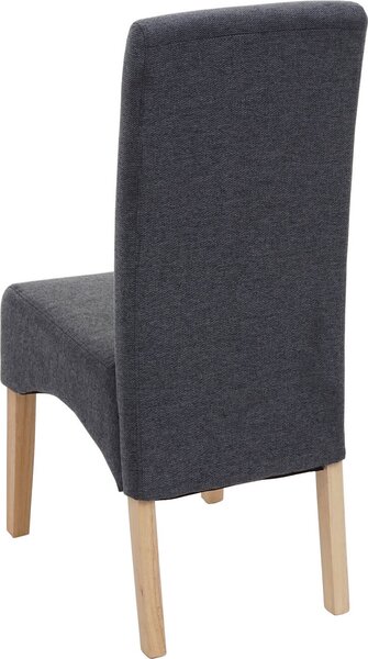 Sada dvou jídelních židlí Latina, kuchyňská židle, potah: látka/textil, , barva: tmavě šedá, nohy: světlé