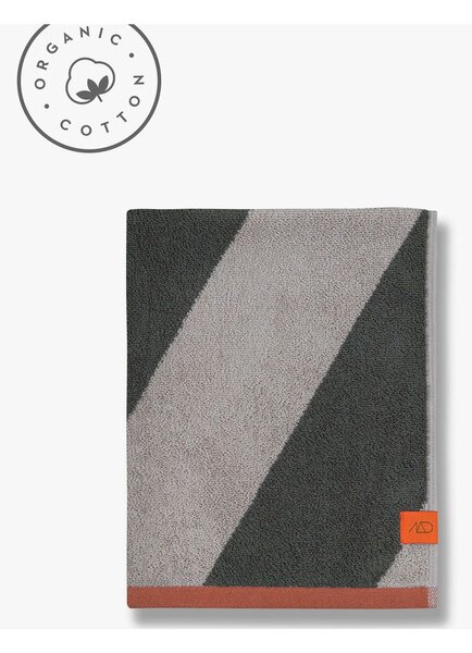 Khaki froté ručník z bio bavlny 50x90 cm Diagonal – Mette Ditmer Denmark