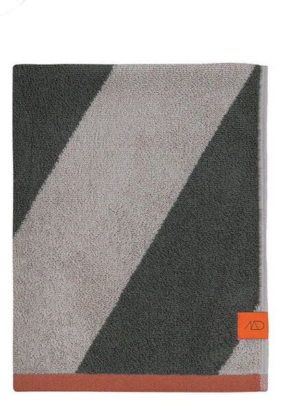 Khaki froté ručník z bio bavlny 50x90 cm Diagonal – Mette Ditmer Denmark