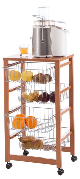 ARREDAMENTI ITALIA Dřevěný kuchyňský vozík - GingerOne cod. 515 Barva: třešeň