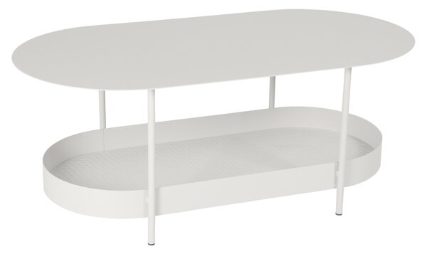 Světle šedý kovový zahradní konferenční stolek Fermob Salsa 113 x 58 cm