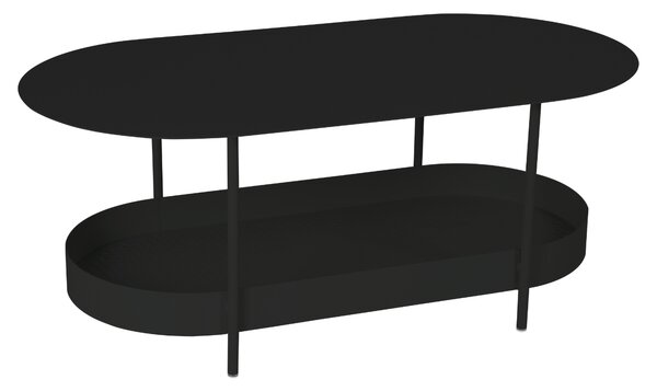 Černý kovový zahradní konferenční stolek Fermob Salsa 113 x 58 cm