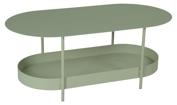 Kaktusově zelený kovový zahradní konferenční stolek Fermob Salsa 113 x 58 cm