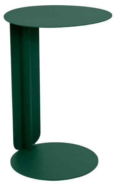 Tmavě zelený kovový zahradní odkládací stolek Fermob Bebop 40 cm