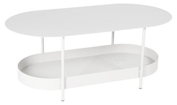 Bílý kovový zahradní konferenční stolek Fermob Salsa 113 x 58 cm