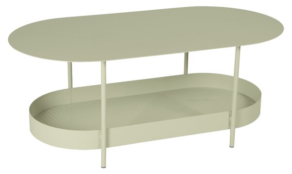 Světle zelený kovový zahradní konferenční stolek Fermob Salsa 113 x 58 cm