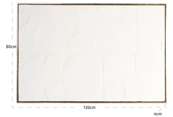 Richmond Bílý abstraktní obraz Decadence 80 x 120 cm