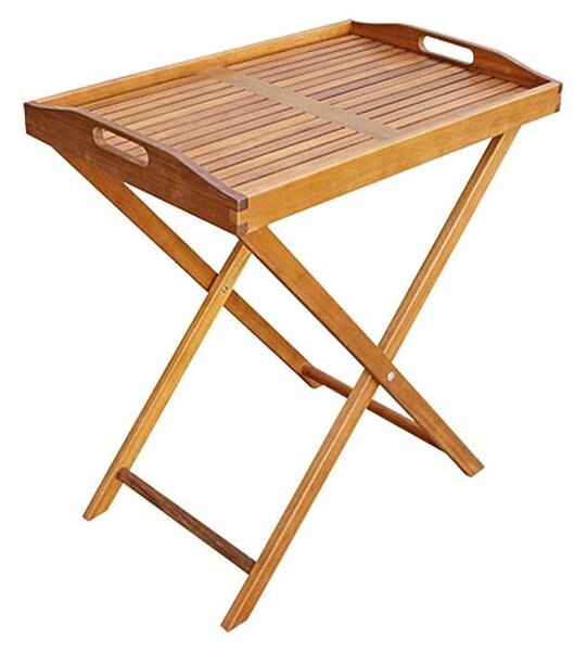 Sunfun Diana Odkládací stolek sklopný, 68 × 44 × 73 cm, dřevo z akácie