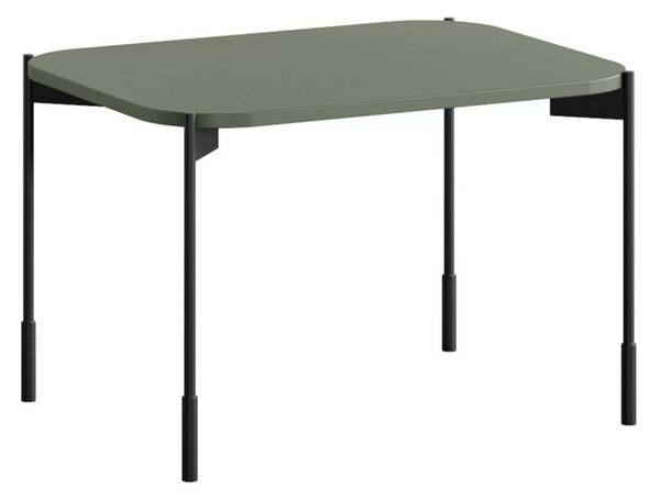 Obdélníkový konferenční stolek Sonatia 60 cm na kovových nohách - olivový