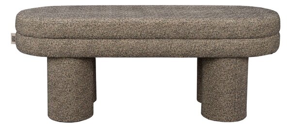 Hnědá lavice z textilie bouclé Fern – Dutchbone