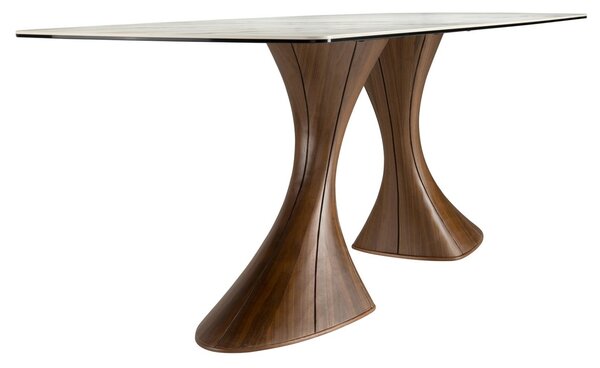 -25 % Dny MOMENTI– Angel Cerdá Ořechový jídelní stůl No. 1174, 200 x 90 cm s porcelánovou deskou