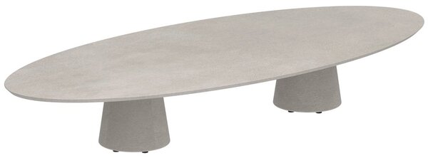 Royal Botania Betonový nízký stůl Conix, Royal Botania, elipsa 320x140x35 cm, beton cement grey