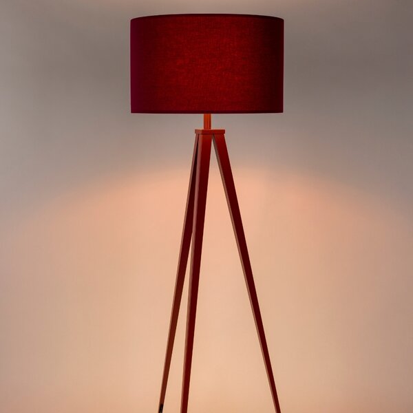 Zuiver Červená stojací lampa TRIPOD 157 cm