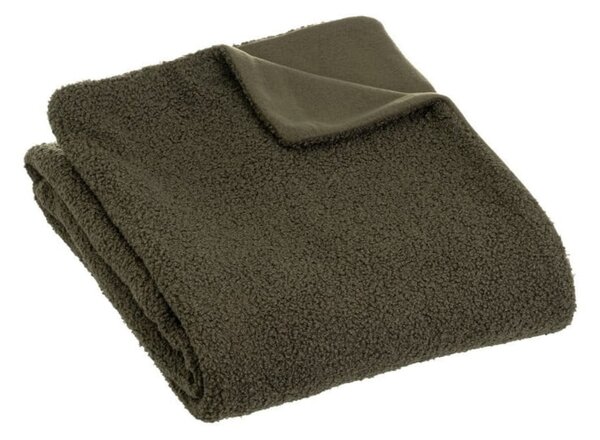 Zelená deka s beránkem 130x160 cm Sherpa Bouclé – Casa Selección