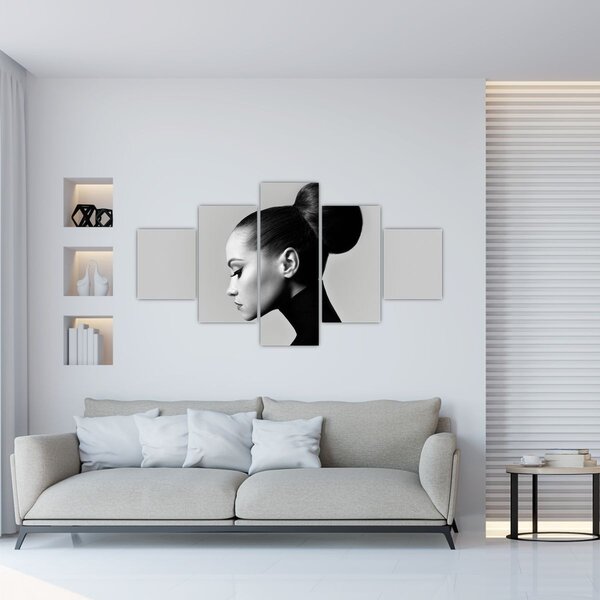 Obraz - Profil krásné ženy (125x70 cm)