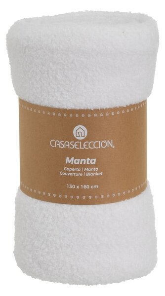 Bílá deka s beránkem 130x160 cm Sherpa Bouclé – Casa Selección