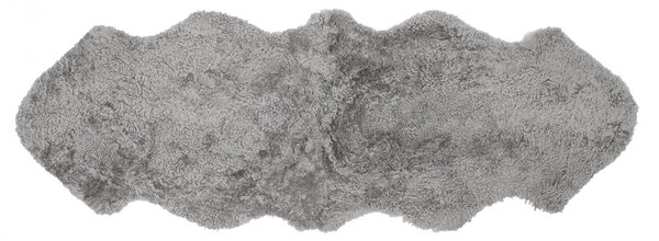 Skinnwille Home Collection Kudrnatá australská kožešina Curly Natural Grey, přírodní šedá, 180x60 cm