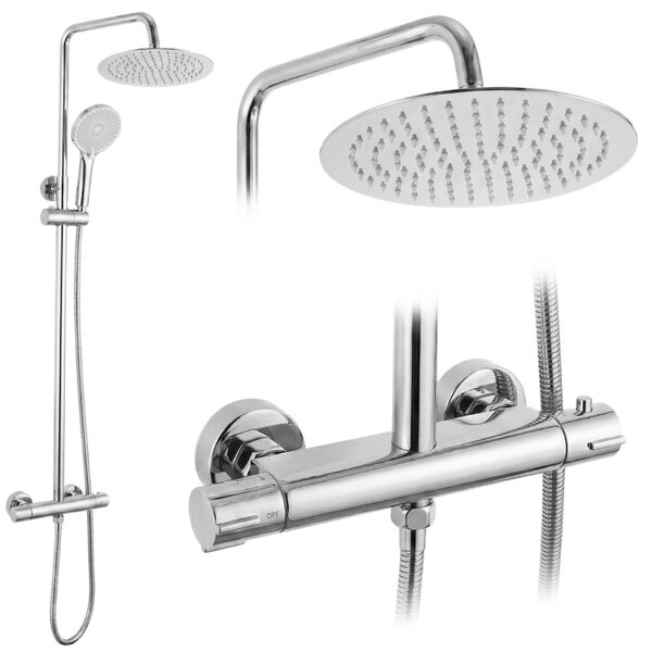 Rea Lungo, sprchový set s termostatem, chromová, Rea-P6735