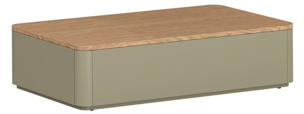 Konferenční stolek se zásuvkami Elivo 100 cm - eukalyptus / dub baltic dune