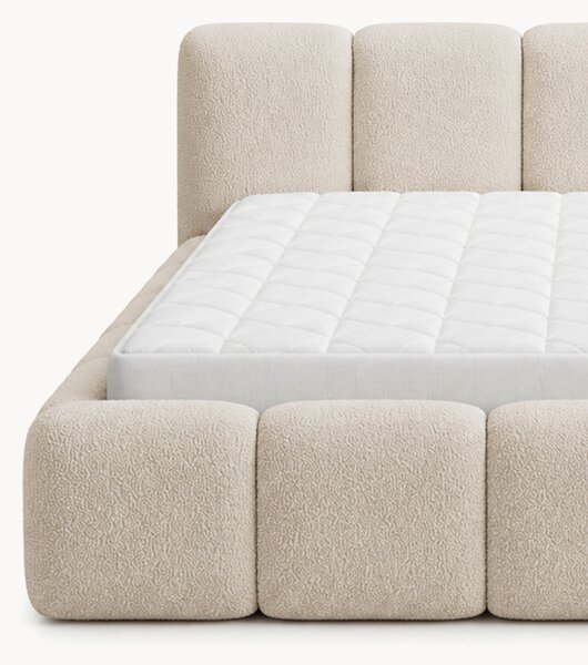 Postel s úložným prostorem Tesia 160x200 - béžové buklé Quelle 03