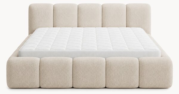Postel s úložným prostorem Tesia 160x200 - béžové buklé Quelle 03