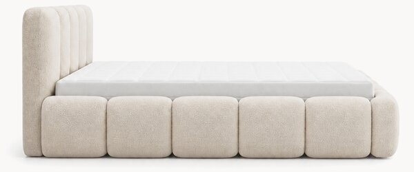 Postel s úložným prostorem Tesia 160x200 - béžové buklé Quelle 03