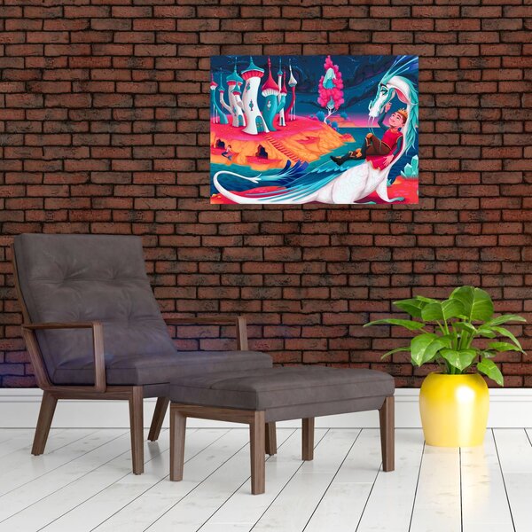 Obraz - Princ a dračí princezna (70x50 cm)