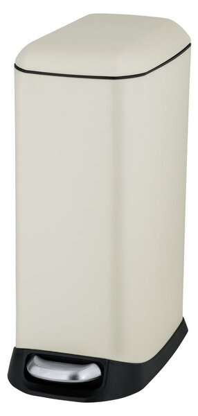 Krémový nášlapný ocelový odpadkový koš 12 l Design – Wenko
