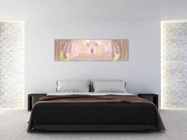 Obraz - Cesta do růžového království (170x50 cm)