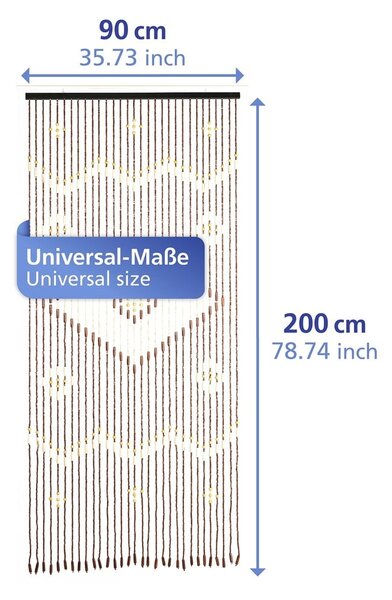 Bambusový závěs do dveří v přírodní barvě 90x200 cm Rhombus – Maximex