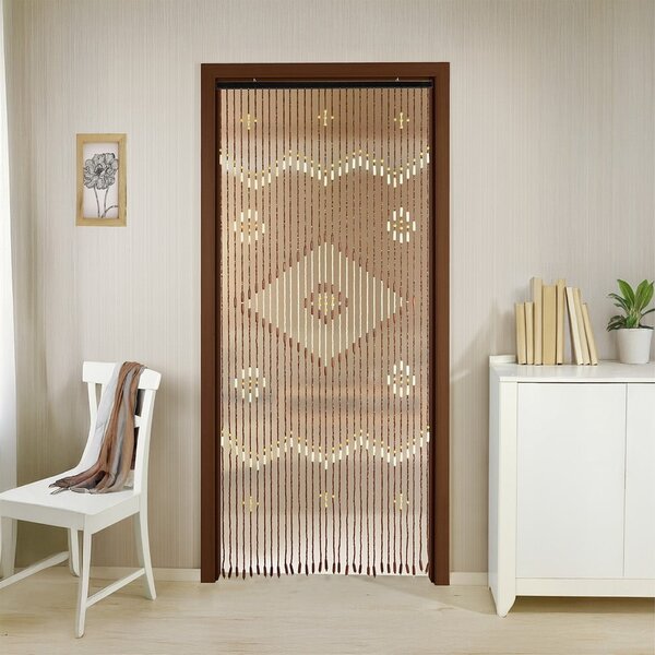 Bambusový závěs do dveří v přírodní barvě 90x200 cm Rhombus – Maximex