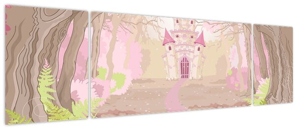 Obraz - Cesta do růžového království (170x50 cm)