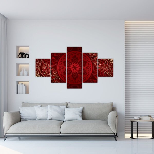 Obraz - Zlaté mandaly (125x70 cm)