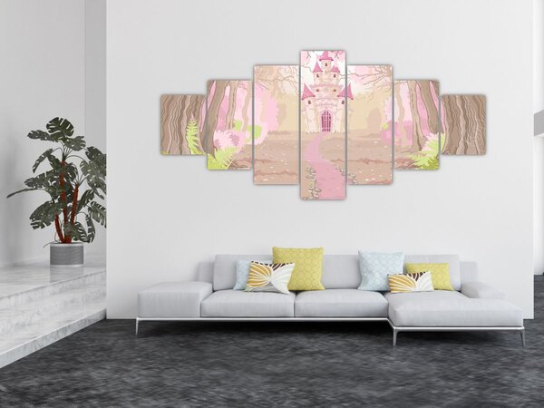 Obraz - Cesta do růžového království (210x100 cm)