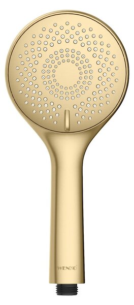 Plastová úsporná sprchová hlavice v matně zlaté barvě ø 11 cm Watersaving System – Wenko
