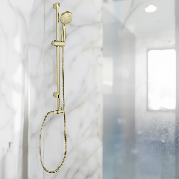 Sprchová hadice z nerezové oceli v matně zlaté barvě 150 cm Brass – Wenko