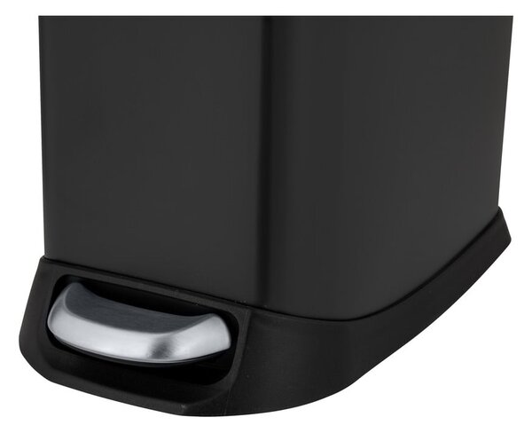 Matně černý nášlapný ocelový odpadkový koš 12 l Design – Wenko