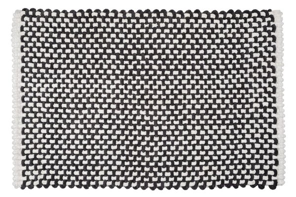Černobílá textilní koupelnová předložka 50x80 cm Covelo – Wenko