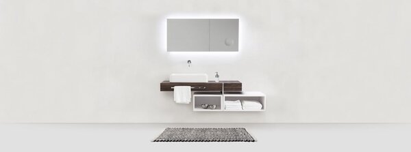 Černobílá textilní koupelnová předložka 50x80 cm Covelo – Wenko
