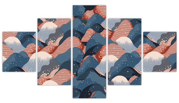 Obraz - Vlny a kopce (125x70 cm)