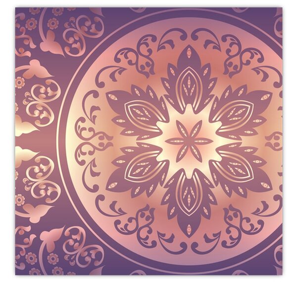 Obraz - Mandala na fialovém gradientu (30x30 cm)
