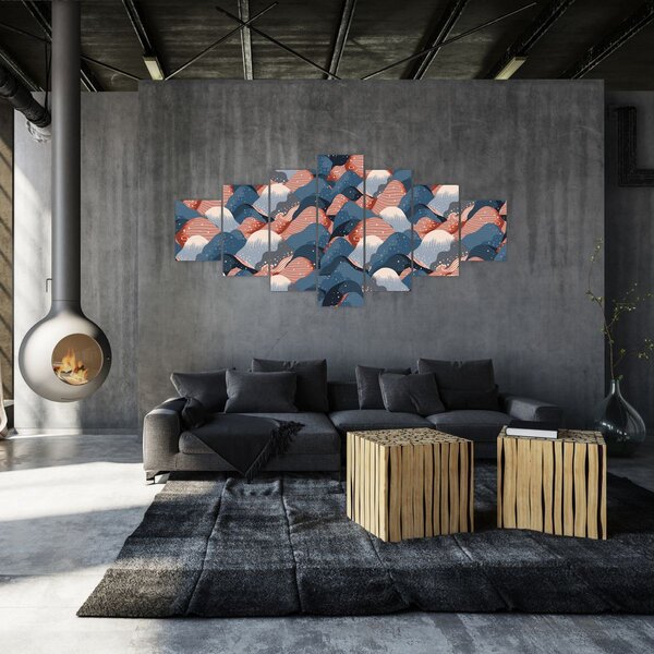Obraz - Vlny a kopce (210x100 cm)