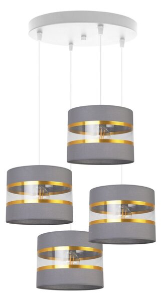 Závěsné svítidlo Elegance, 4x textilní stínítko (mix 6 barev), (výběr ze 2 barev konstrukce), o, g