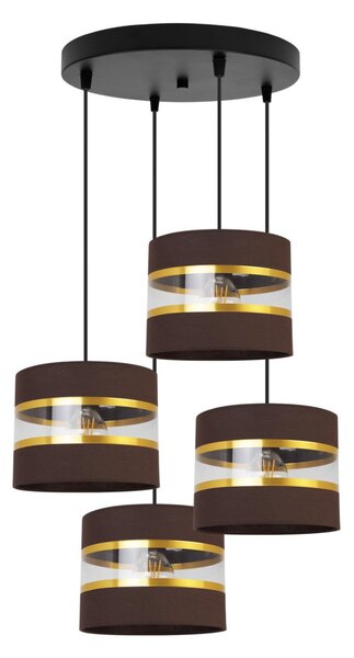 Závěsné svítidlo Elegance, 4x textilní stínítko (mix 6 barev), (výběr ze 2 barev konstrukce), o, g