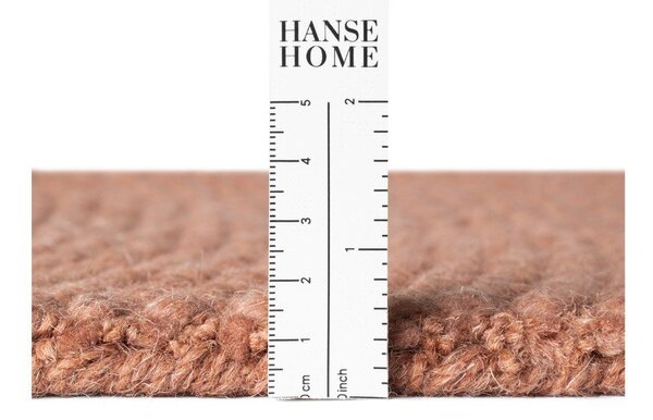 Ručně tkaný vlněný kulatý koberec v terakotové barvě ø 120 cm Calmio – Hanse Home